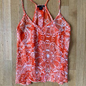 Aqua Flowy Orange Tank Top